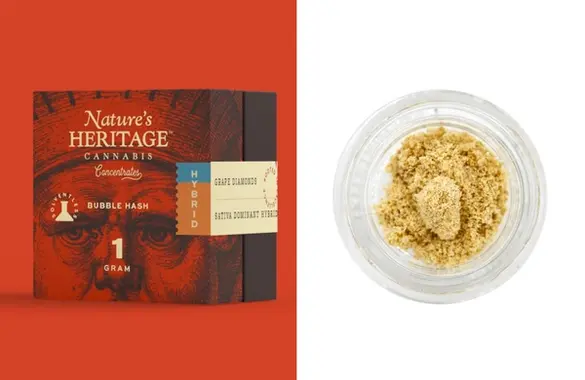 Photograph of product: Nature's Heritage - Chem Fruit - Kief - Hybrid - 1g
