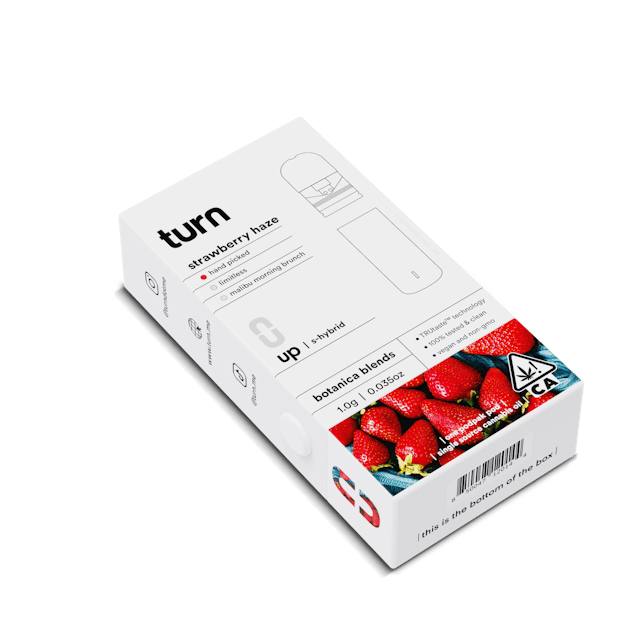 Photograph of product: Turn Up Botanica Blends POD | 1g - Strawberry Haze - Oui'd Hybrid - 