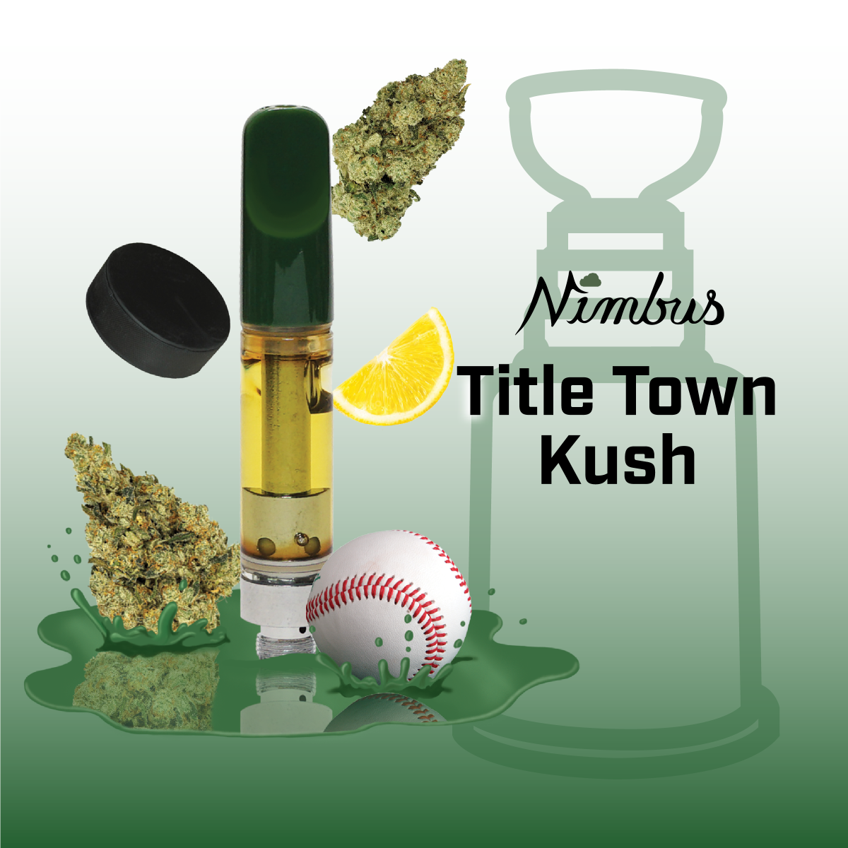 Photograph of product: 510 Cartridge (Distillate) - Title Town Kush Cartridge - 1g