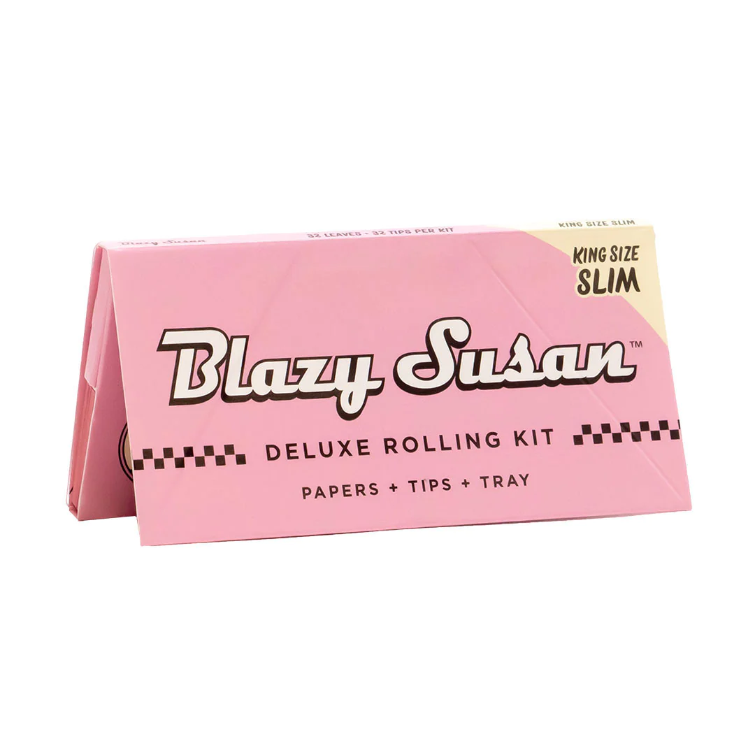 Photograph of product: Blazy Susan - King Size Slim Pink Rolling Papers