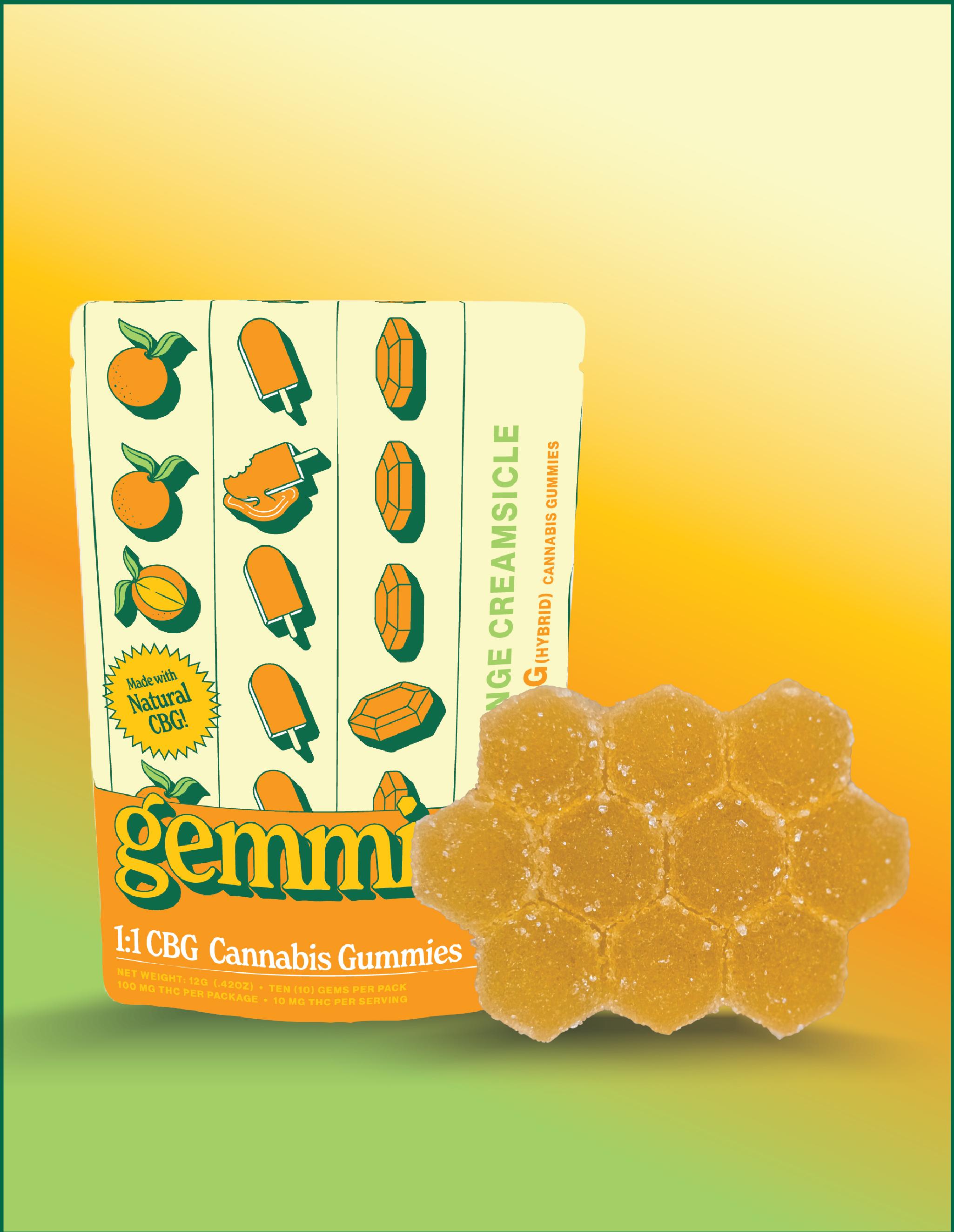 Photograph of product: Higher Culture - Orange Creamsicle CBG | 10pk x 10mg |  Live Resin Gummies