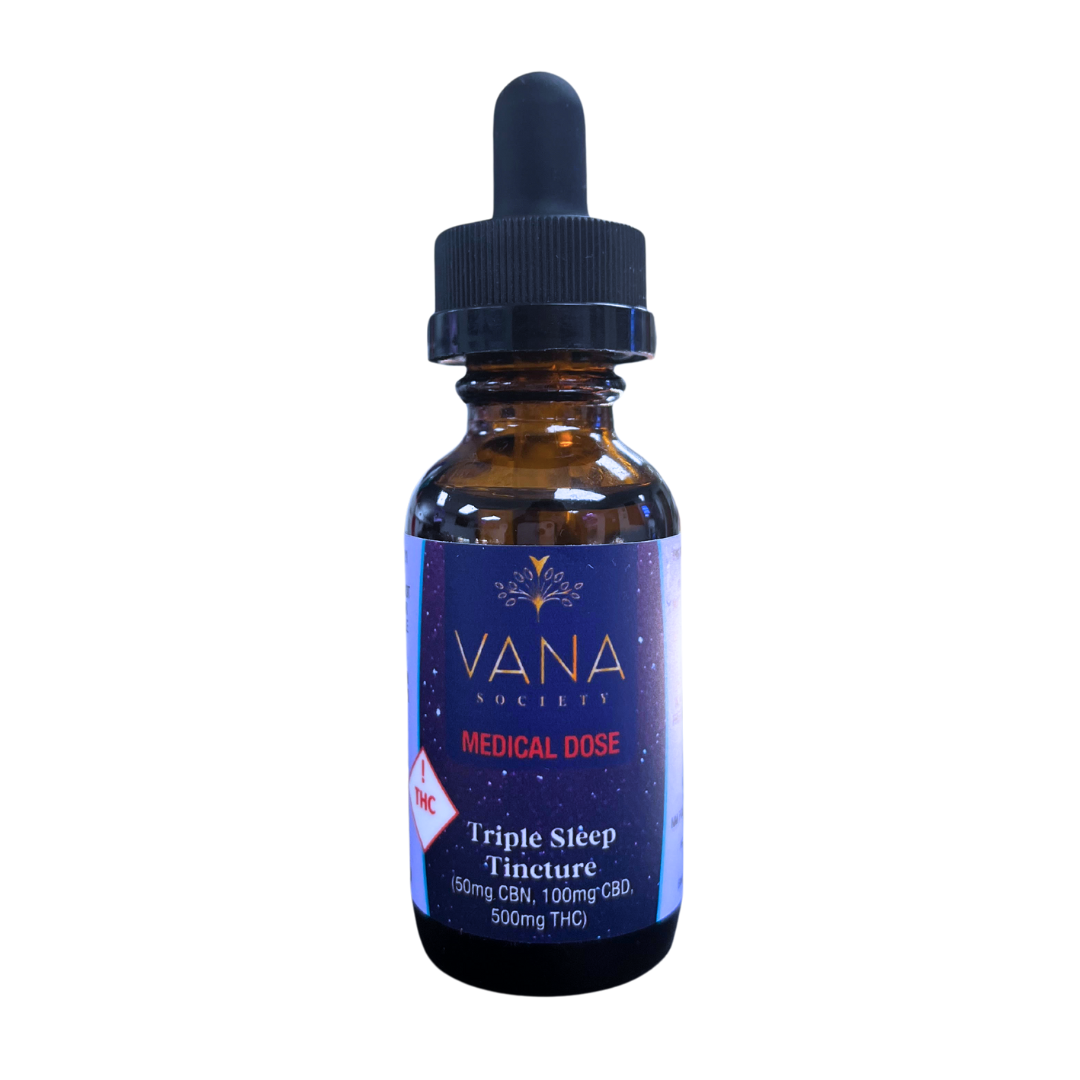 Photograph of product: Vana | Sleep Tincture | 500mg TH-oui | 100mg CBD | 50mg CBN