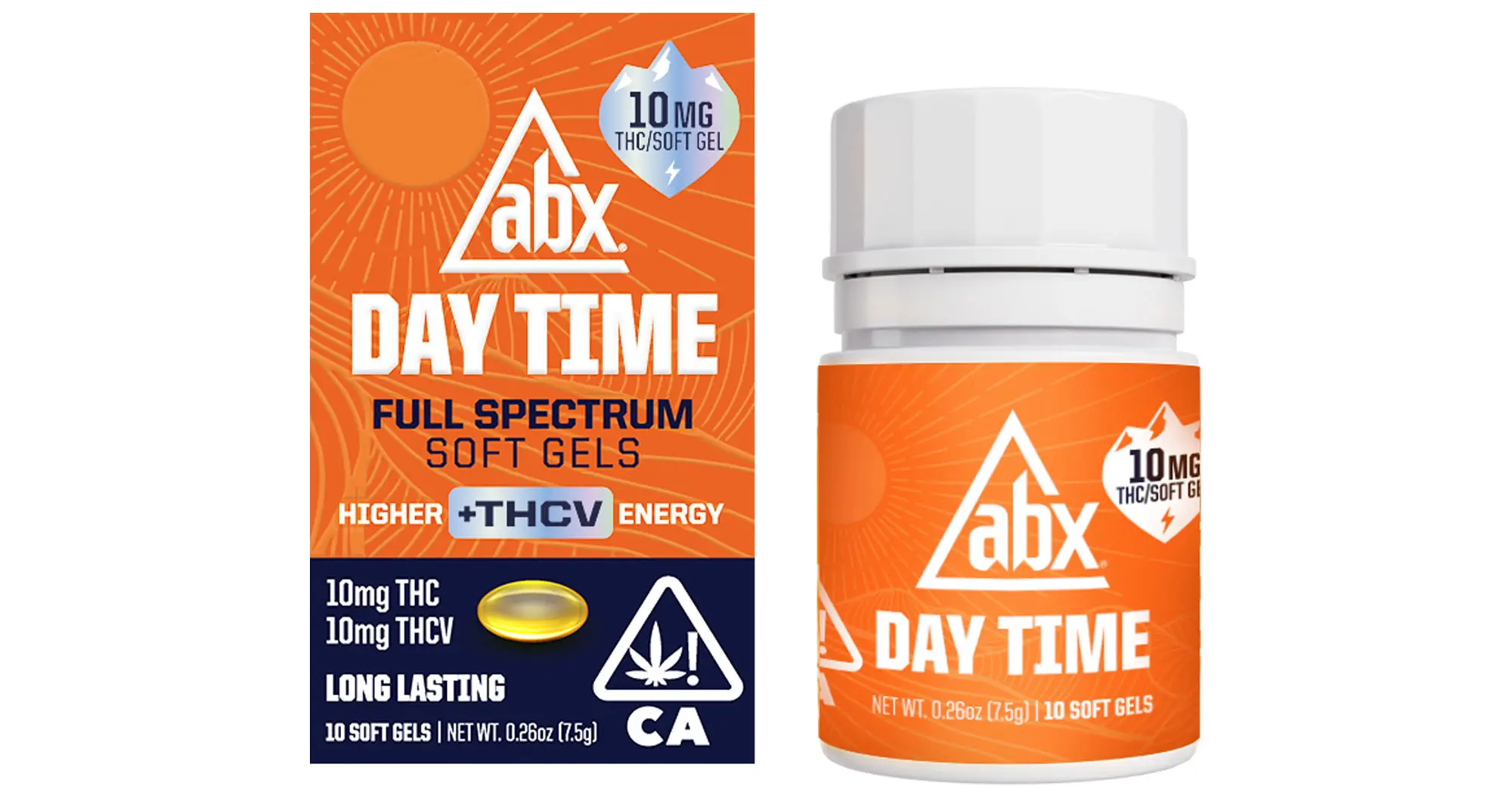 Photograph of product: ABX Day Time Soft Gel Capsules 1:1 THC | THCV 10ct