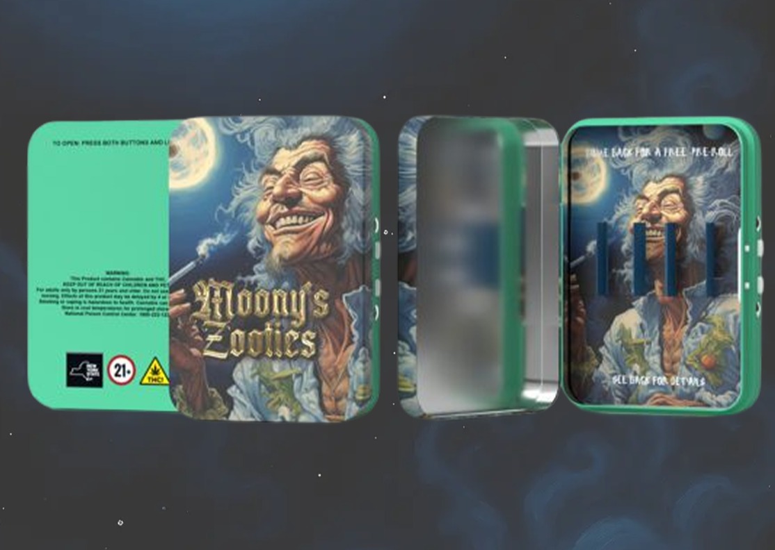 Photograph of product: Moony's Zooties | Do-Si-Do | 0.7g Pre-Rolls | 5pk