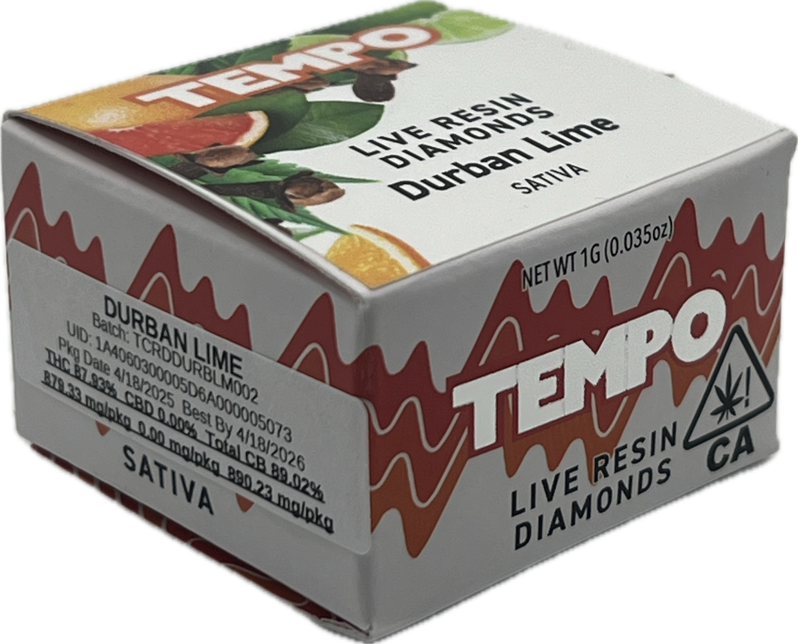 Photograph of product: Tempo - Durban Lime - Live Resin Diamonds - (1g)