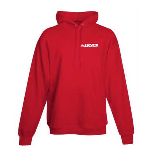 Photograph of product: Be.Social Hoodie Red - S
