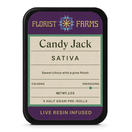 Photograph of product: Florist Farms | Candy Jack Infused Pre-Roll 5pk | Oui'd
