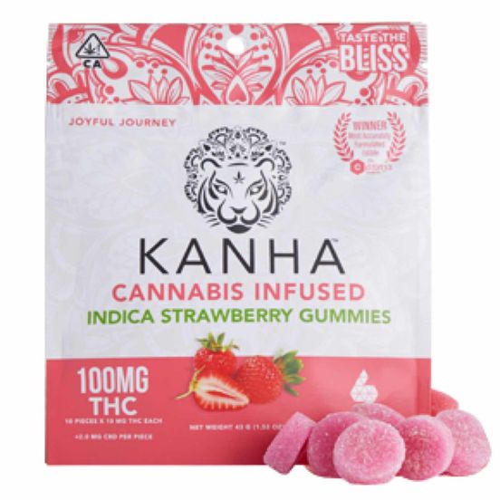 Photograph of product: [Kanha] TH-oui Gummies - 100mg - Strawberry (I) - 
