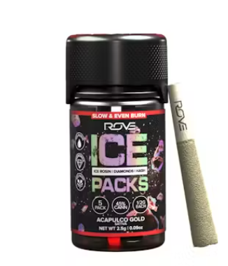 Photograph of product: Rove - Infused Pre Roll - ICE Pack Acapulco Gold 5pk