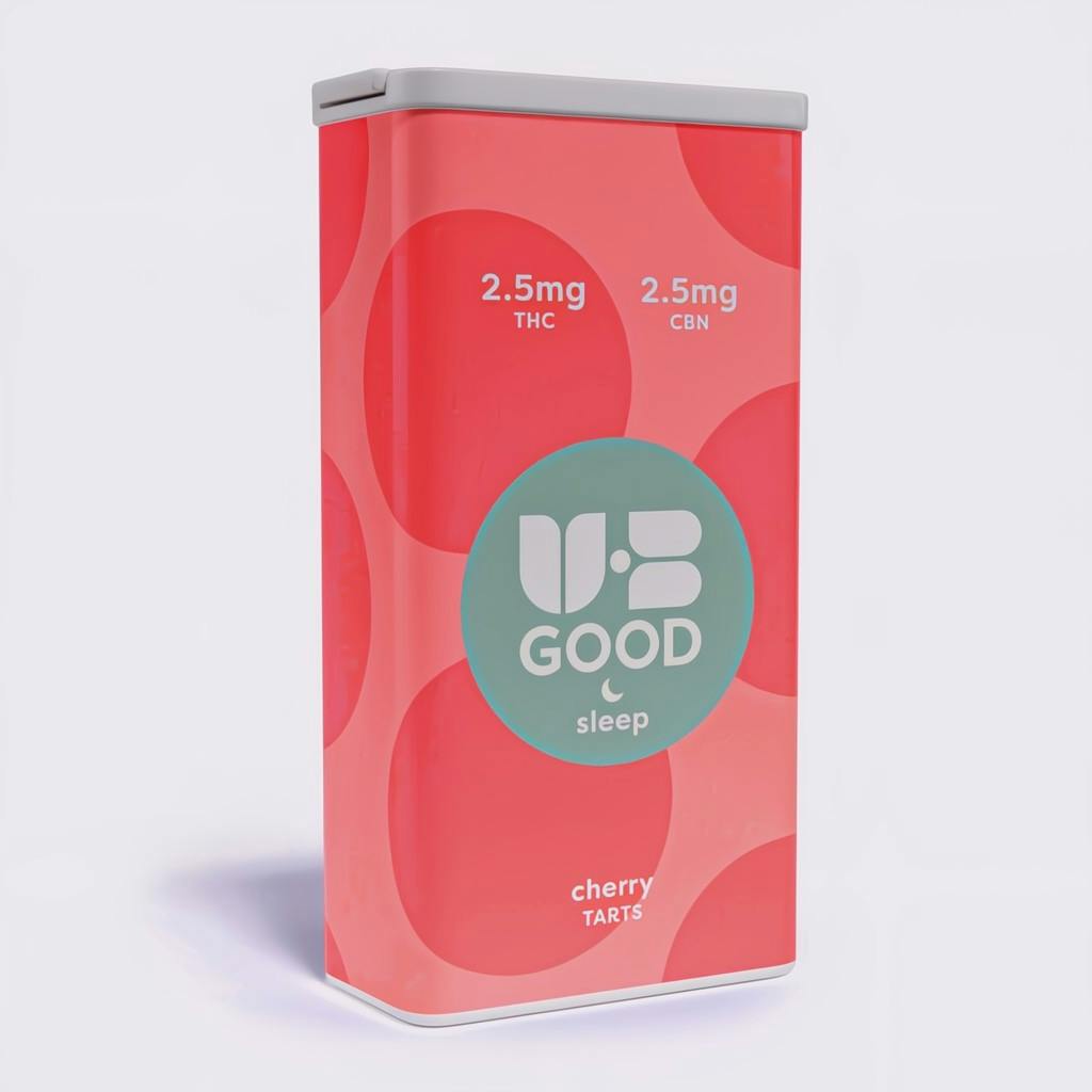 Photograph of product: Cherry 1:1 CBN Sleep Tarts 100mg | 40pk - 