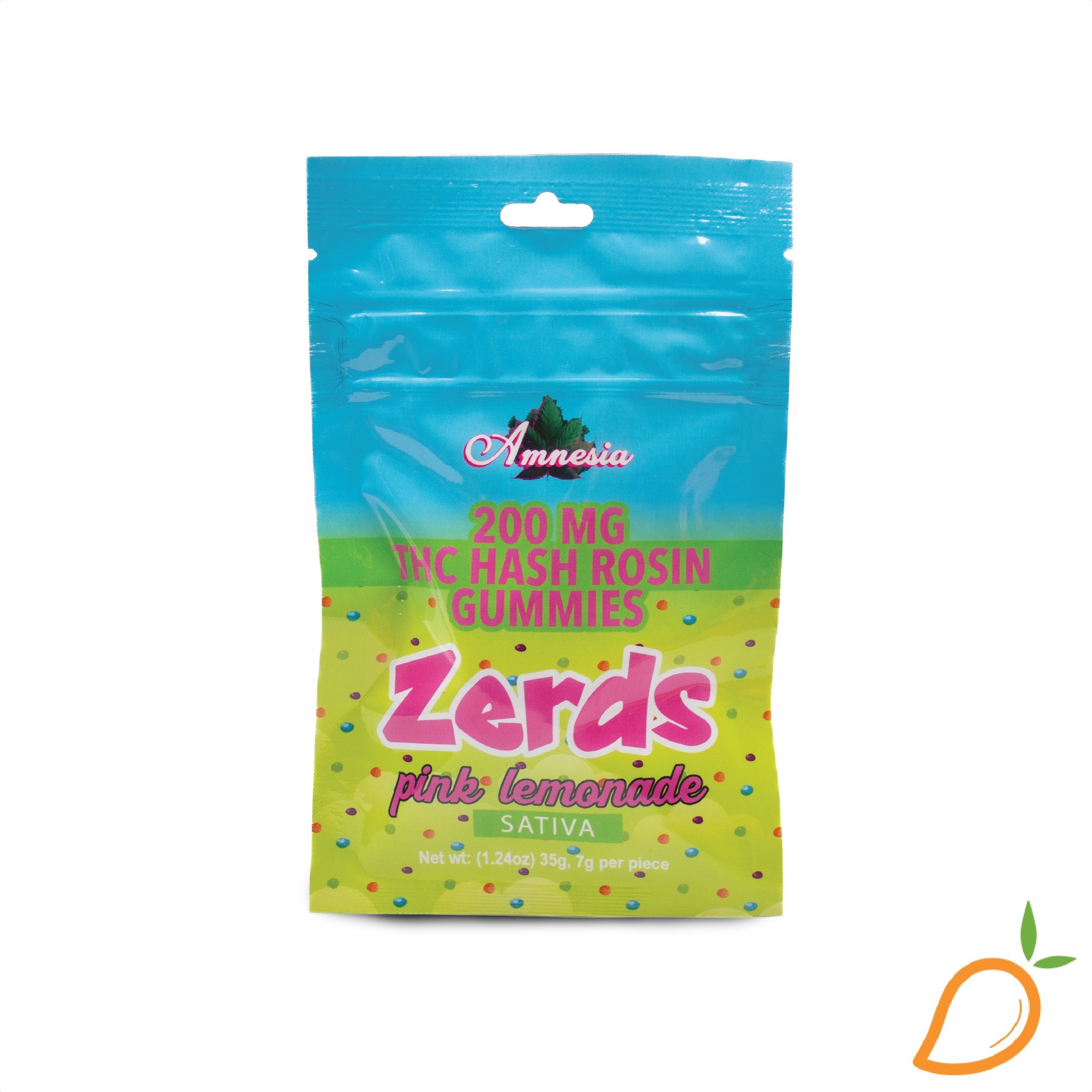Photograph of product: 200mg Pink Lemonade au chocolat Rosin Gummies Amnesia