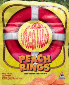 Photograph of product: Gummies | Fast-Acting au chocolat Rosin Peach Ring | 20pk