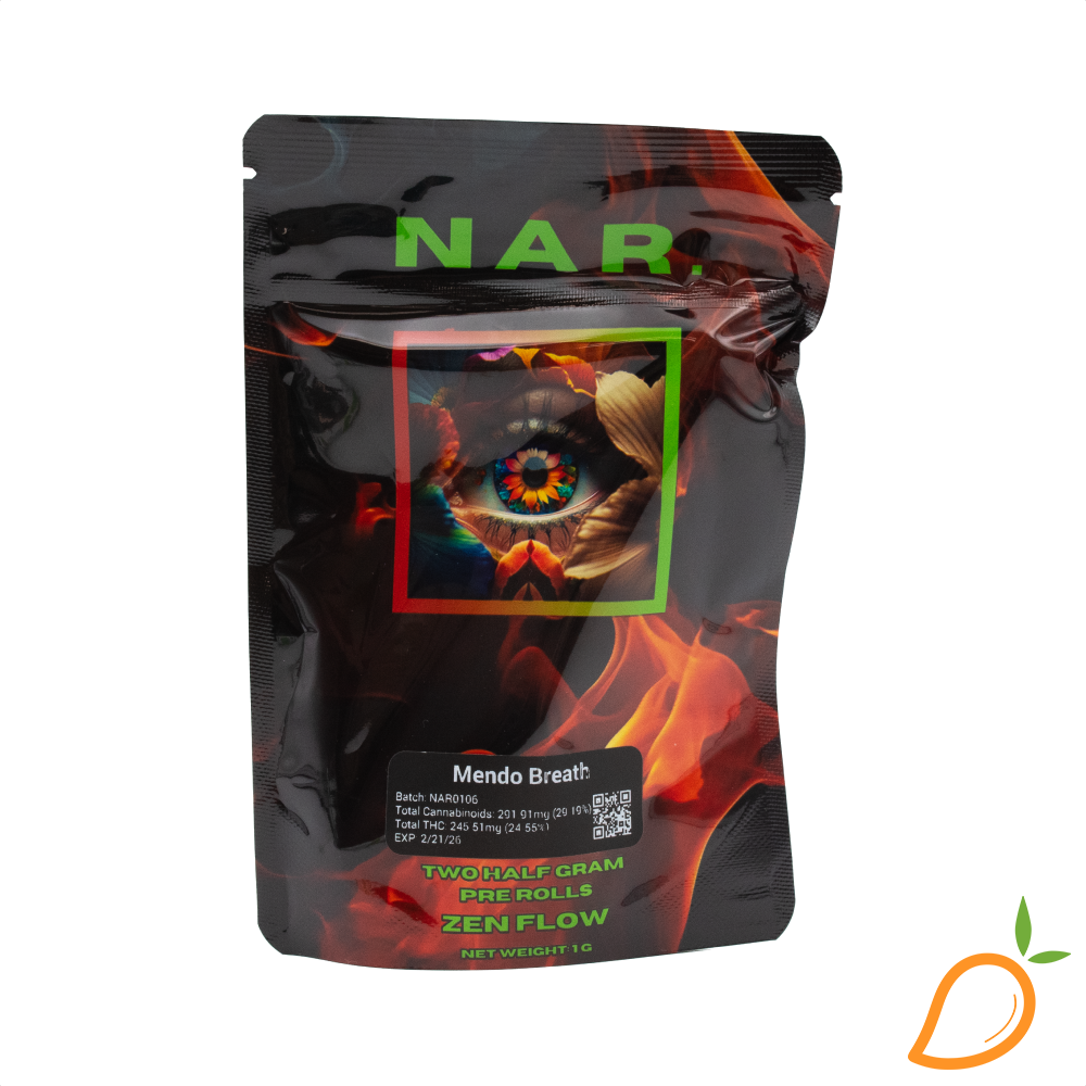 Photograph of product: 1g 2pk Mendo Breath Preroll Pack NAR