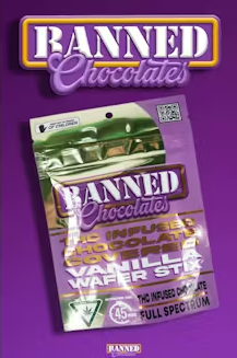 Photograph of product: Banned - Vanilla Wafer Sticks - 200mg 3pk