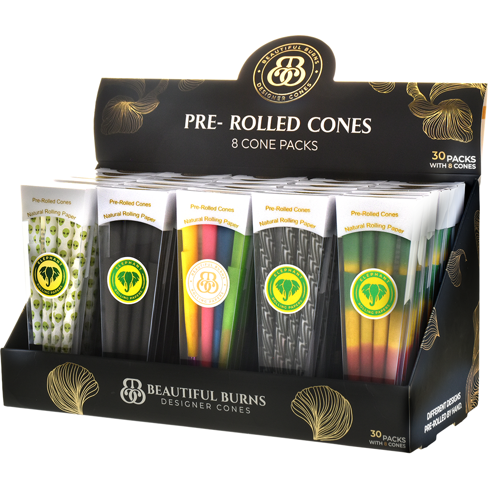 Photograph of product: Beautiful Burns Designer Pre-Rolled Cones | Assorted Designs