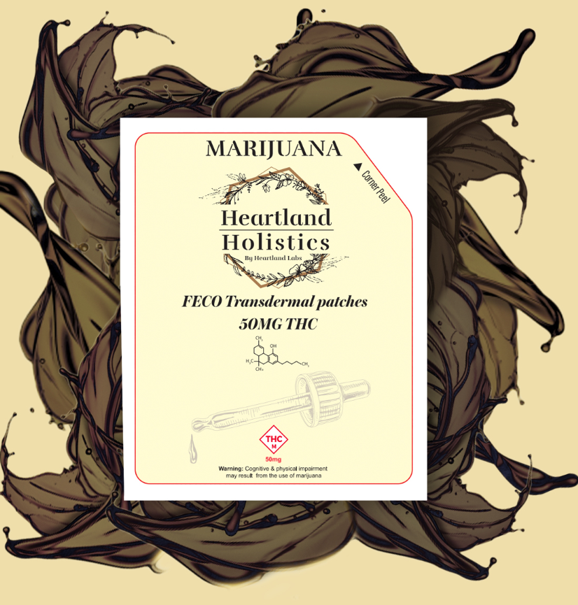 Photograph of product: FECO Transdermal Patch (H) - Heartland Holistics - 60mg