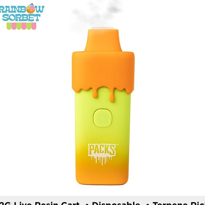 Photograph of product: Packs 2g Live Resin(S)-Rainbow Sorbet