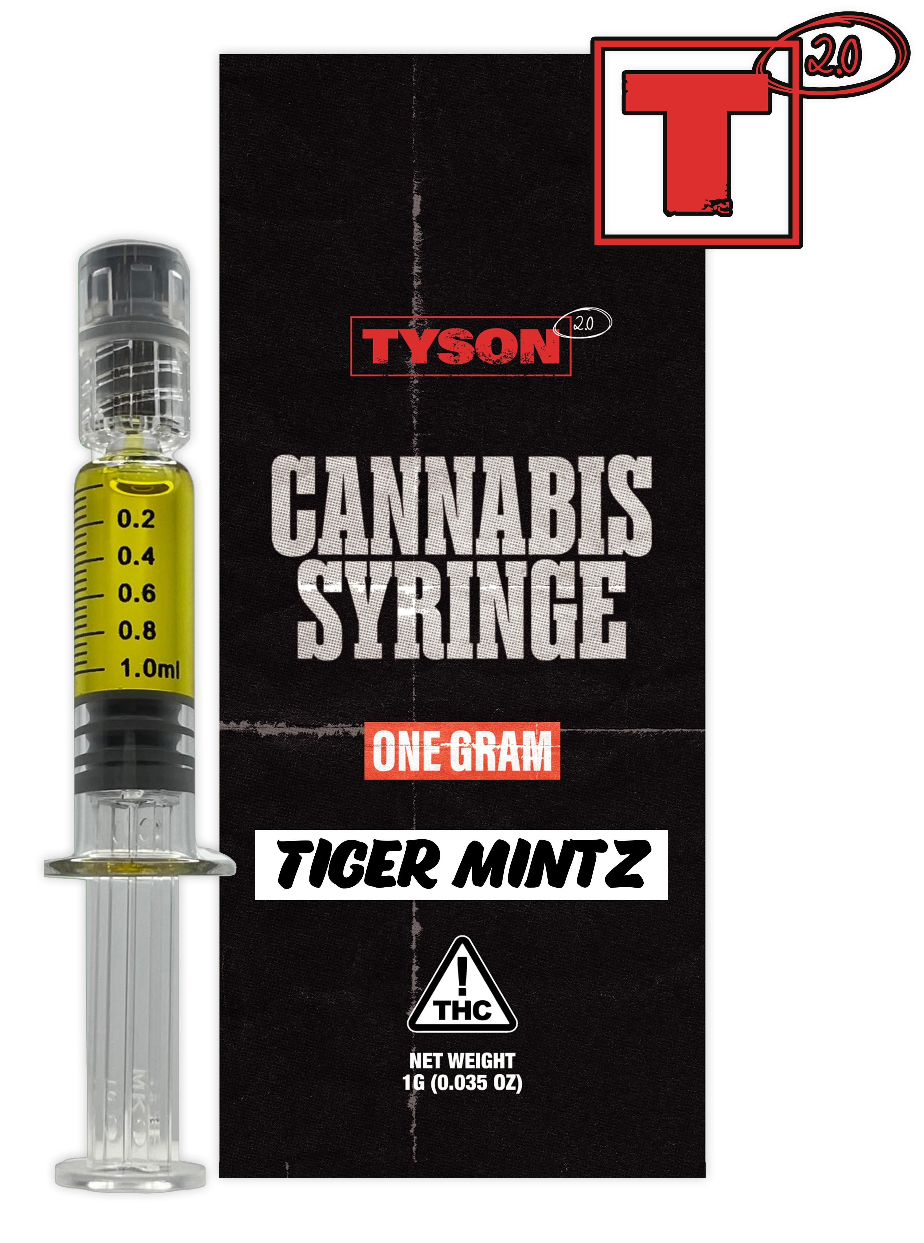 Photograph of product: Tyson 2.0 | 1g | Tiger Mintz | Syringe