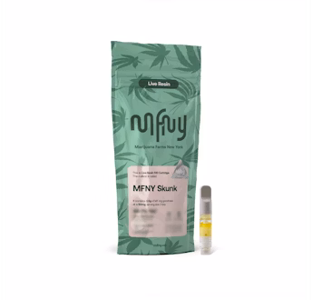 Photograph of product: MFNY .5g Live Resin Vape Cart- MFNY Skunk