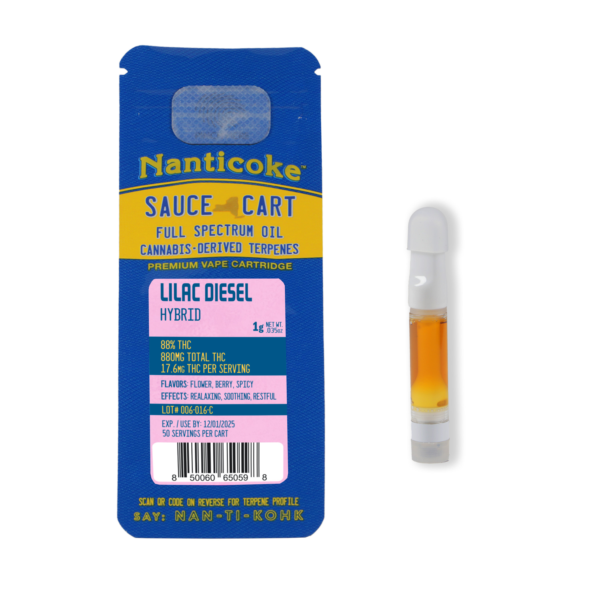 Photograph of product: Lilac Diesel | Cured Resin | Cartridge