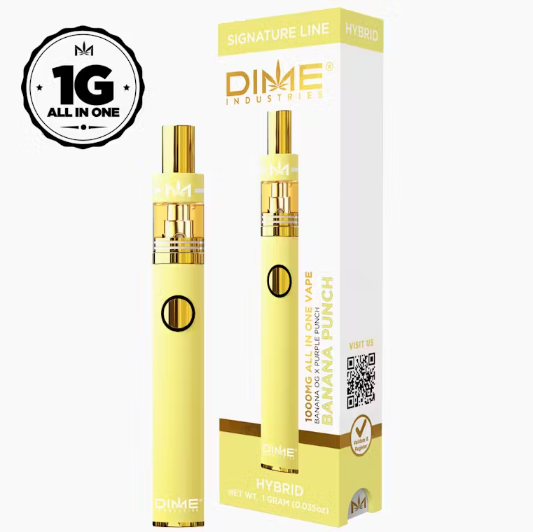 Photograph of product: DIME INDUSTRIES - AIO - Banana Punch - 1G