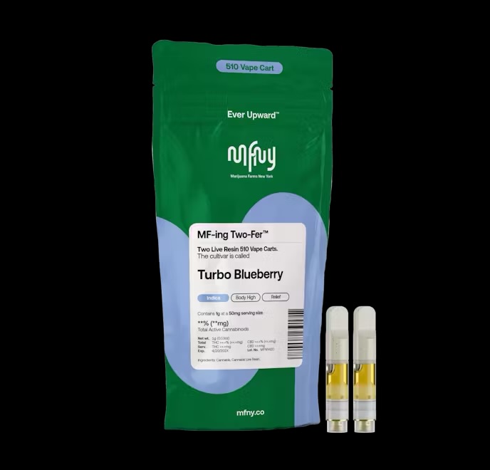 Photograph of product: Turbo Blueberry-MFNY- Live Resin Cartridges 2pk