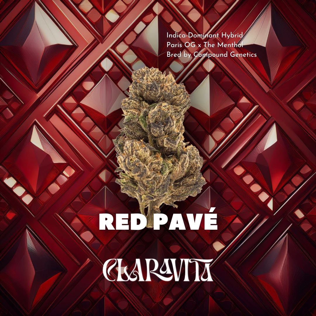 Photograph of product: Red Pave | Flower | 3.5g | by Claravita