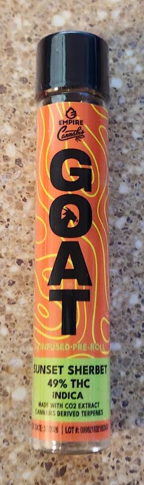 Photograph of product: Empire Hemp Co Sunset Sherbet Infused Pre Roll