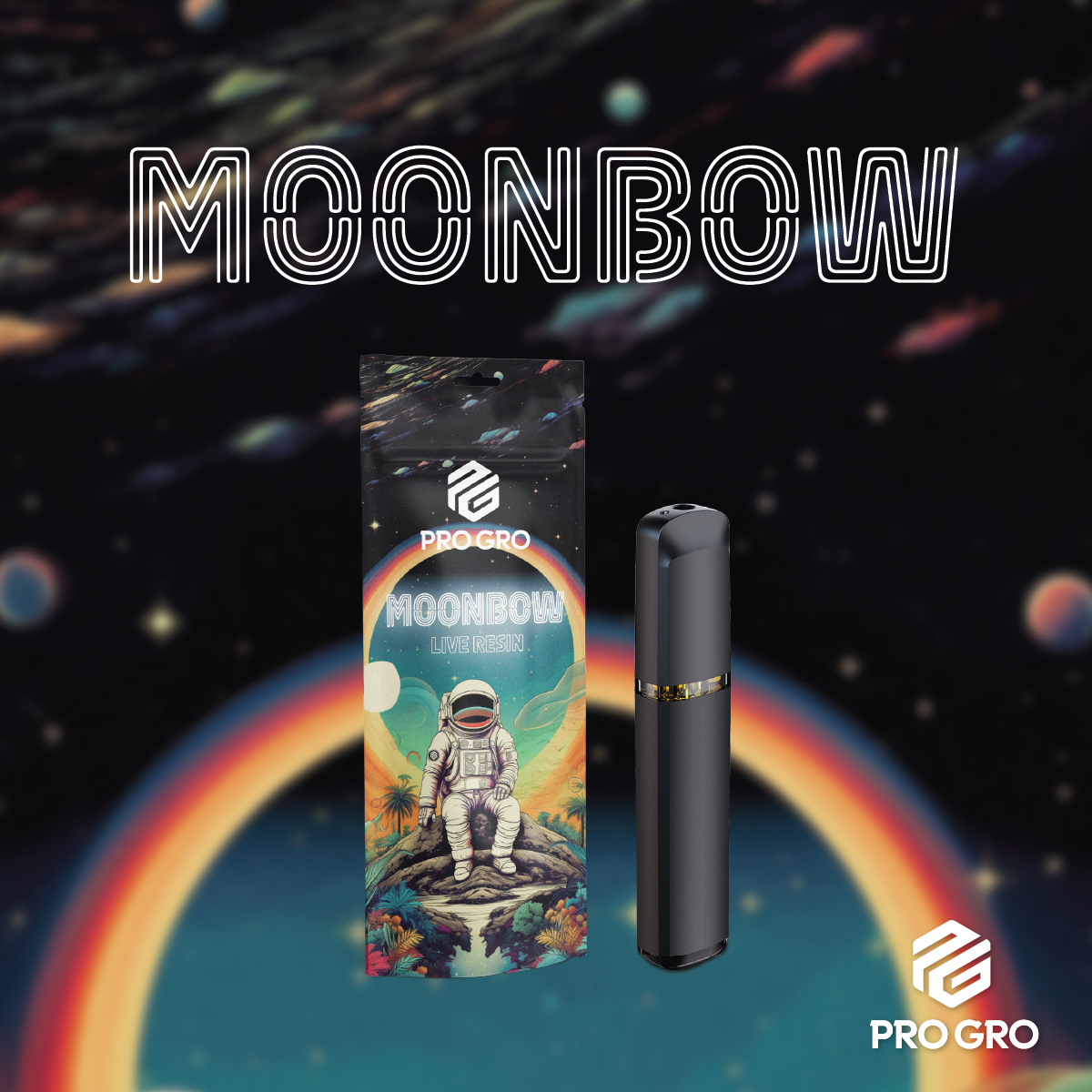 Photograph of product: Moonbow #112 Live Resin Disposable Cartridge | Pro Gro | 1g (2/$60)