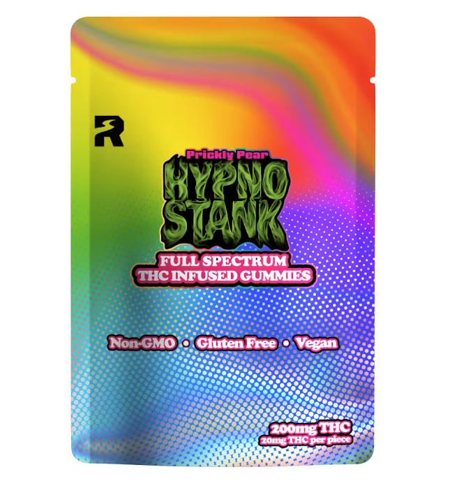 Photograph of product: 200MG PRICKLY PEAR HYPNO STANK FULL SPECTRUM VEGAN GUMMIES