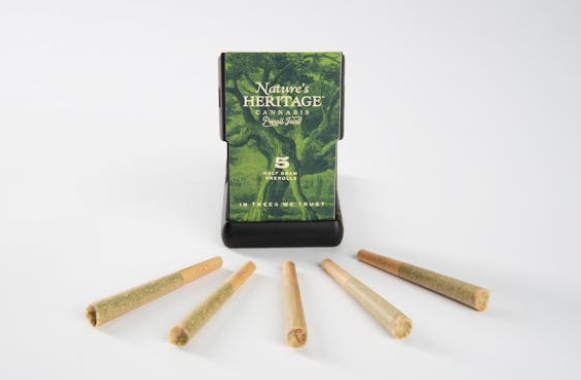 Photograph of product: Nature's Heritage Governmint Oasis Pre-Rolls .5g 5pk