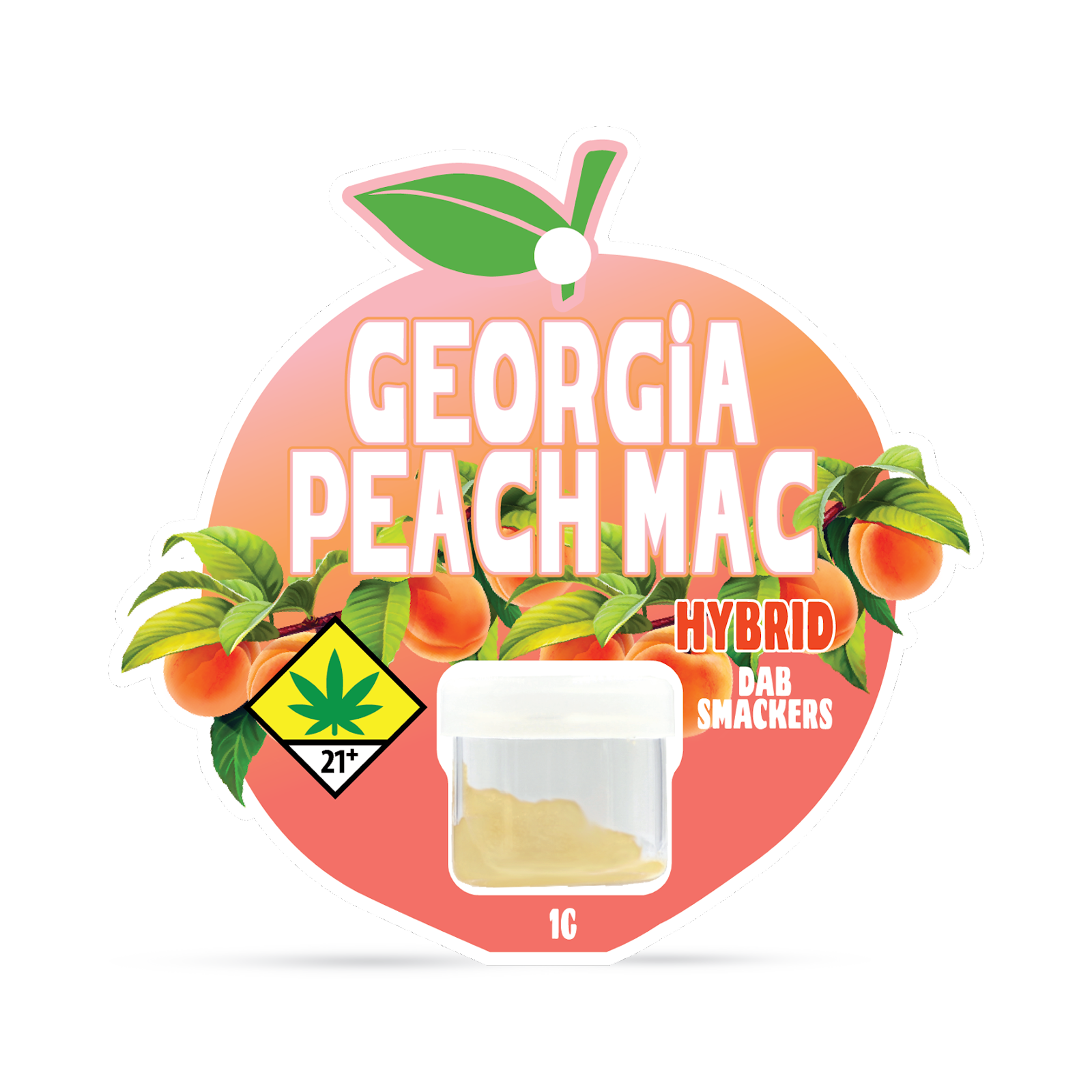 Photograph of product: Georgia Peach MAC Dabsmackers | 1g (DOH)