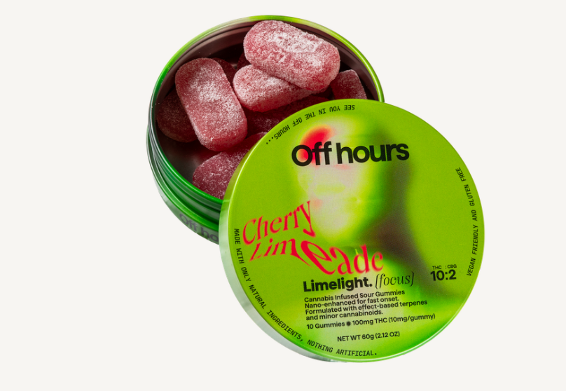 Photograph of product: Off Hours Limelight Gummies (Focus) - Cherry Limeade - 10 pack