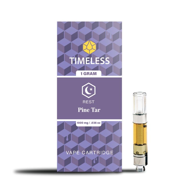 Photograph of product: Timeless Pine Tar Distillate Cartridge