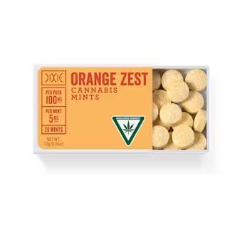 Photograph of product: Dixie | Awakening Orange | Infused Edible Mints | 100mg