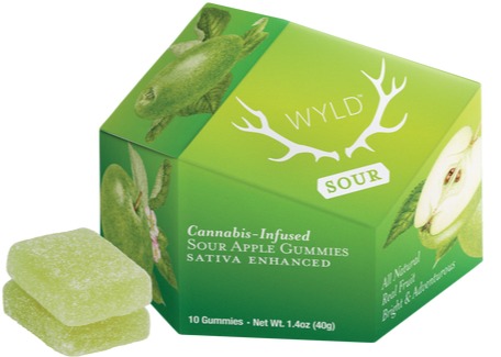 Photograph of product: Wyld | Sour Apple (S) 100mg Gummies