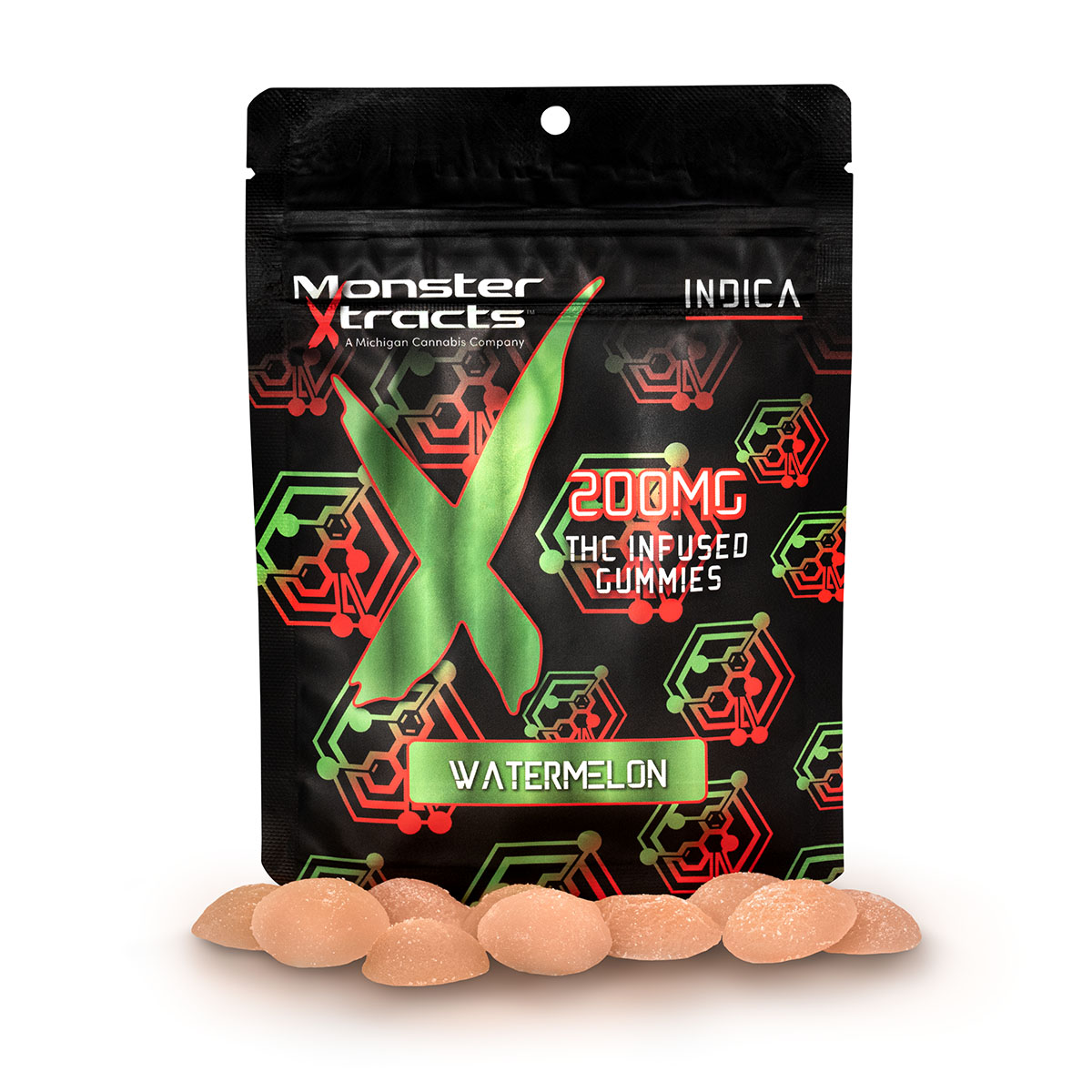 Photograph of product: Watermelon | 10x20mg | 200mg | Monster Xtracts
