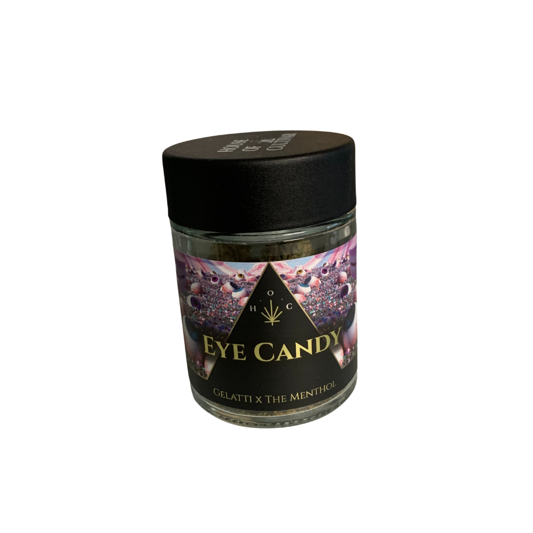 Photograph of product: House of Cultivar Eye Candy Flower Hybrid 3.5g