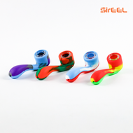 Photograph of product: 5.5" SirEEL Silicone Savant Hand Pipe with Glass Screen | Assorted Colors