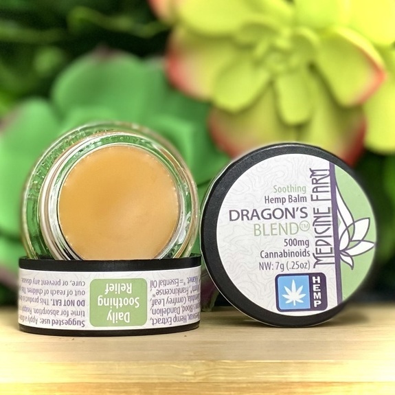 Photograph of product: Dragon's Blend CBD - 500mg CBD HEMP - 0.25oz Soothing Balm - Medicine Farm