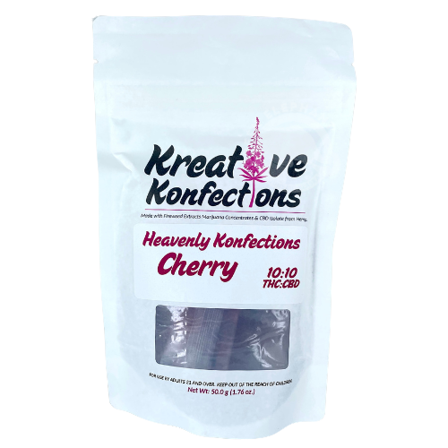Photograph of product: 1:1 Cherry Heavenly Konfections 10-Pack 100mg