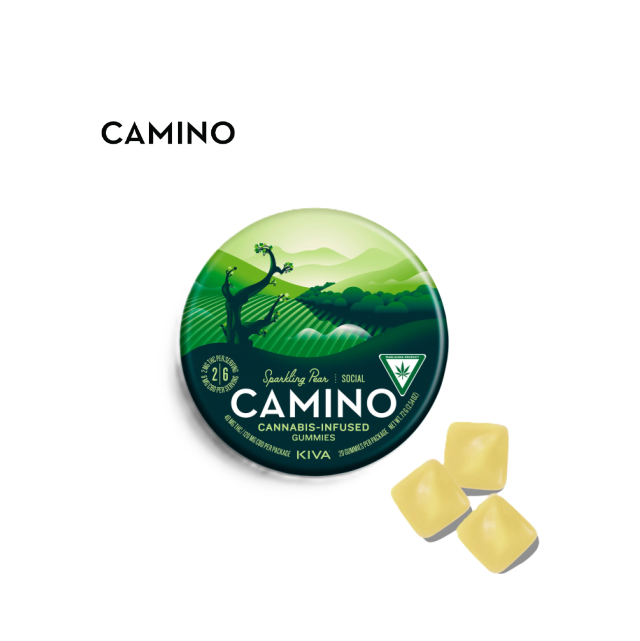 Photograph of product: 3:1 CBD SPARKLING PEAR 40MG GUMMIES
