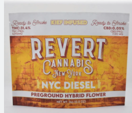 Photograph of product: F105 | Revert | NYC Diesel | Pre-ground Flower - 14g