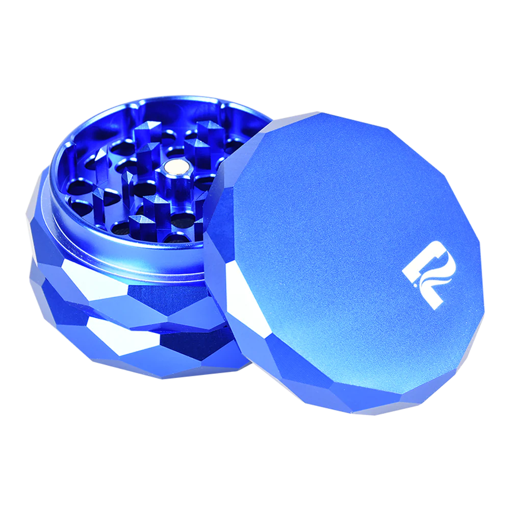 Photograph of product: Diamond Faceted Aluminum 2.25" Grinder {Blue} || Pulsar