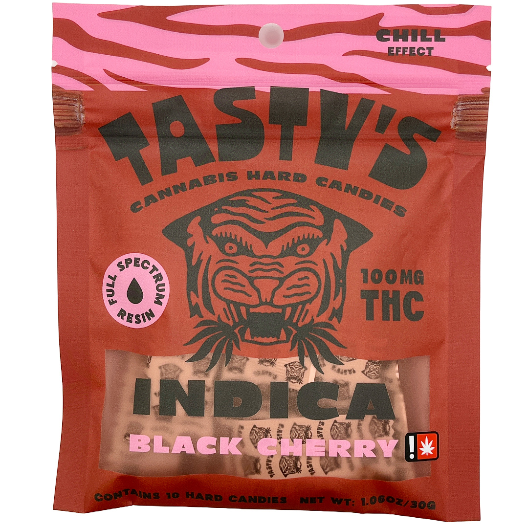 Photograph of product: Tasty's- Black Cherry Hard Candies (I)
