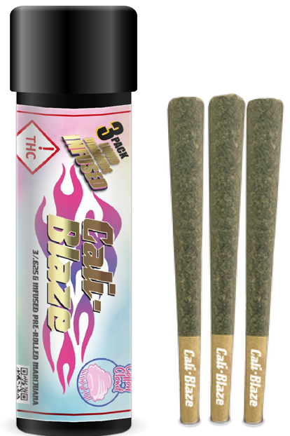 Photograph of product: Cali-Blaze - Cotton Clouds (Lavender Jones)  3Pk Infused Joints  - 1.875g