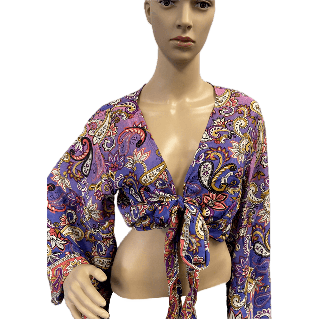 Photograph of product: Long Sleeve Silk Top | Assorted Colors