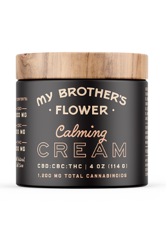 Photograph of product: My Brother's Flower Calming Cream 1000mg TH-oui : 1000mg CBD : 100mg CBC