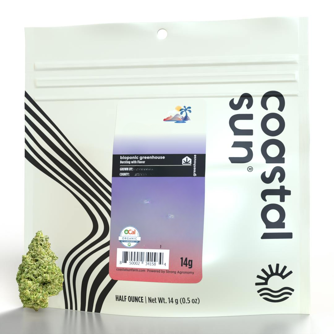 Photograph of product: Coastal Sun - LA Kush Cake - OCAL Flower - 14g