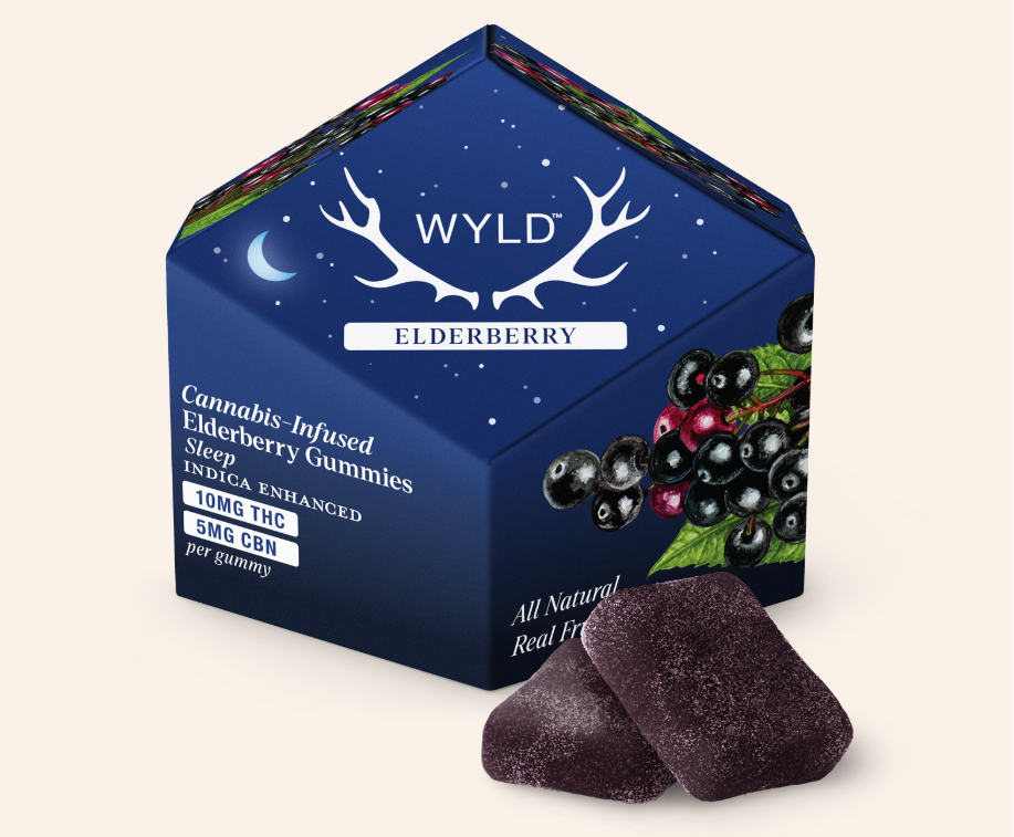 Photograph of product: Wyld | Elderberry 2:1 Thc:Cbn + Oui'd Enhanced   100 Mg